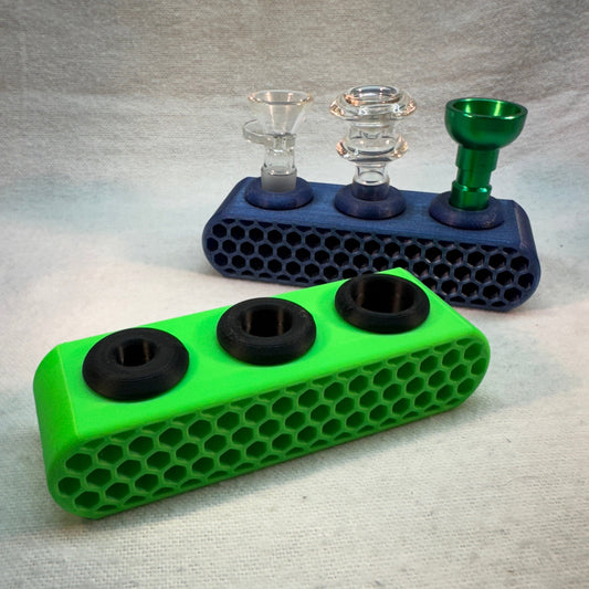 3 Hole Honeycomb Bowl Stand for 10mm, 14mm, 18mm