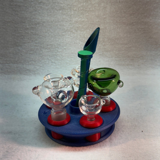 4 Piece Round Bowl Stand for 10mm, 14mm, 18mm, and Cart