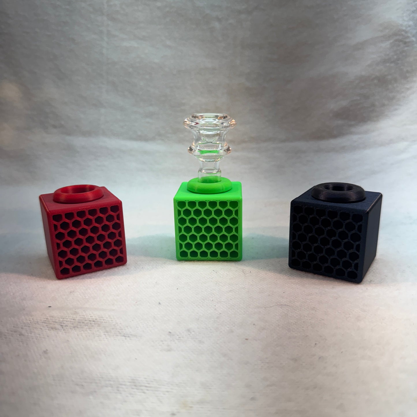 3 Piece Cube Bowl Banger Stand for 10mm, 14mm, 18mm, pipe