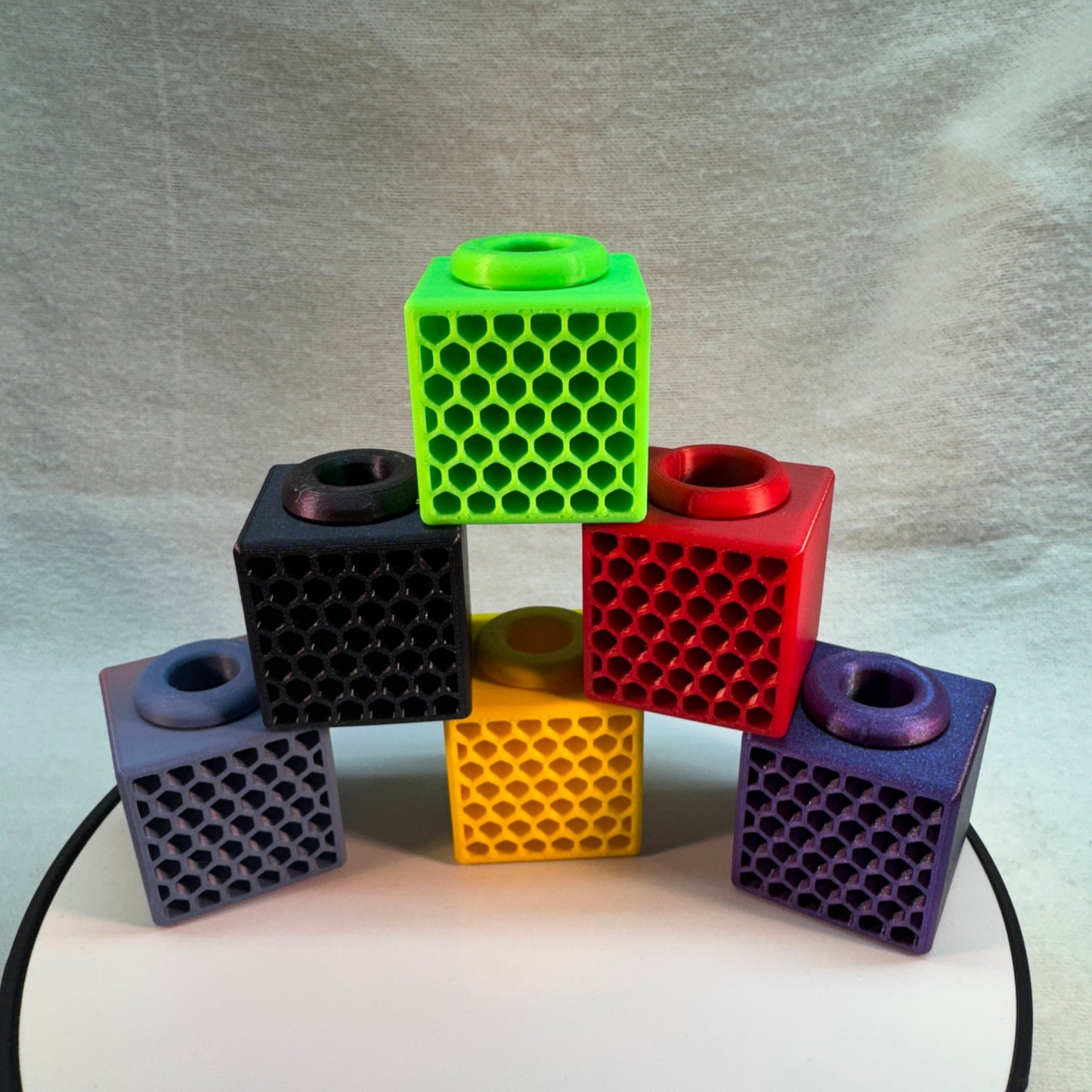 3 Piece Cube Bowl Banger Stand for 10mm, 14mm, 18mm, pipe
