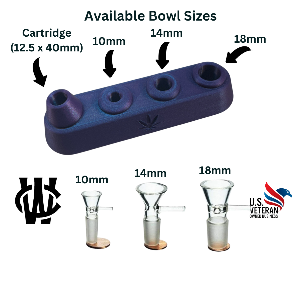 3 piece Cube Bowl Stands for 10mm, 14mm, 18mm
