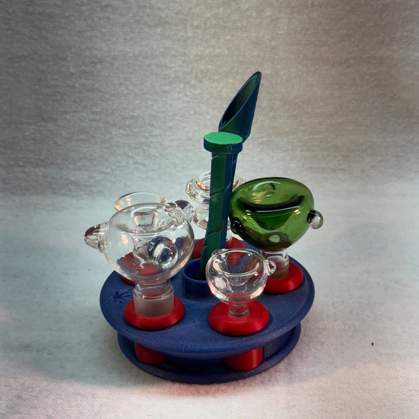 4 Piece Round Bowl Stand for 10mm, 14mm, 18mm, and Cart