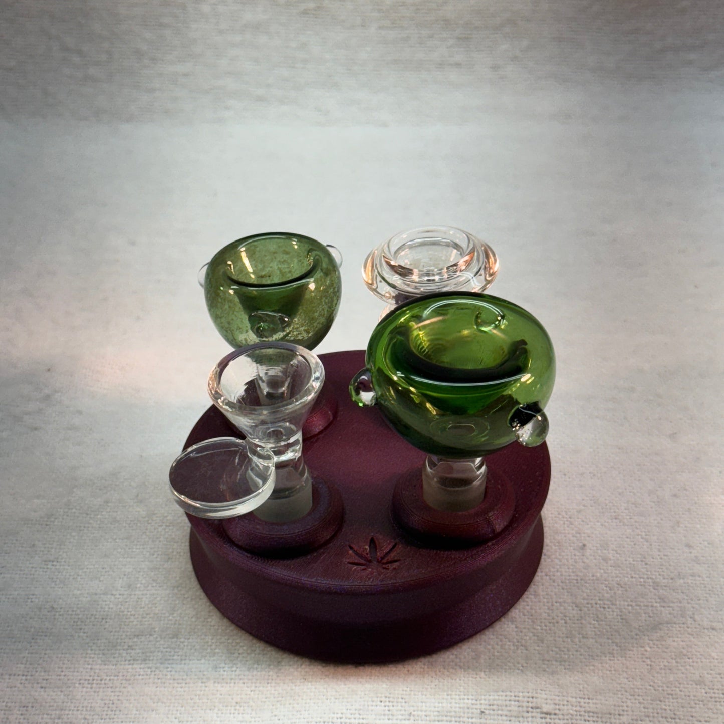 4 Piece Round Bowl Stand for 10mm, 14mm, 18mm, and Cart