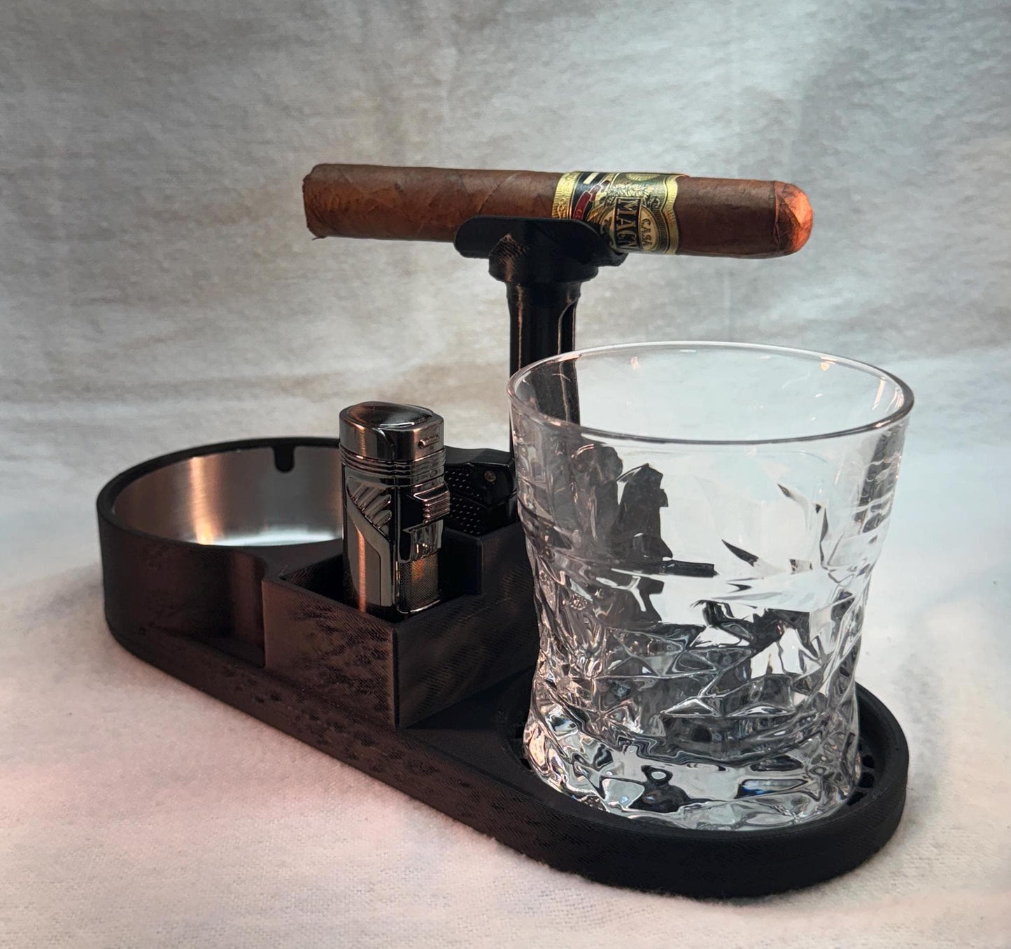 Coaster with Cigar holder and ashtray