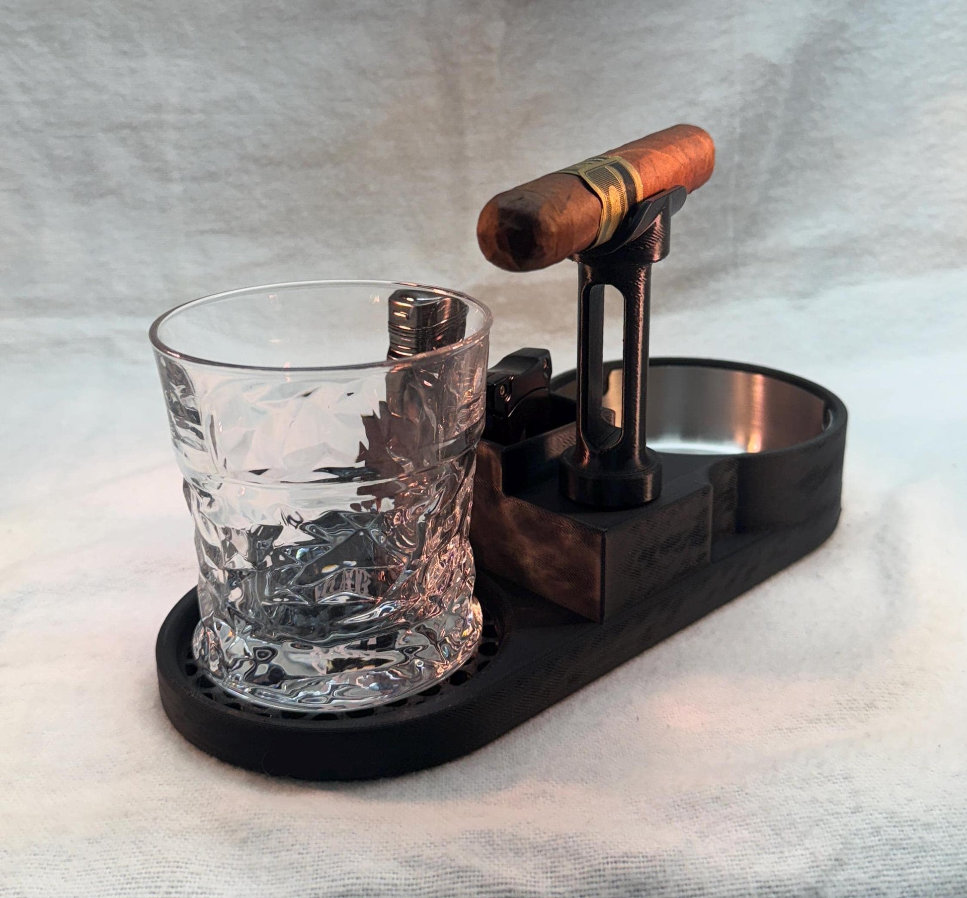 Coaster with Cigar holder and ashtray