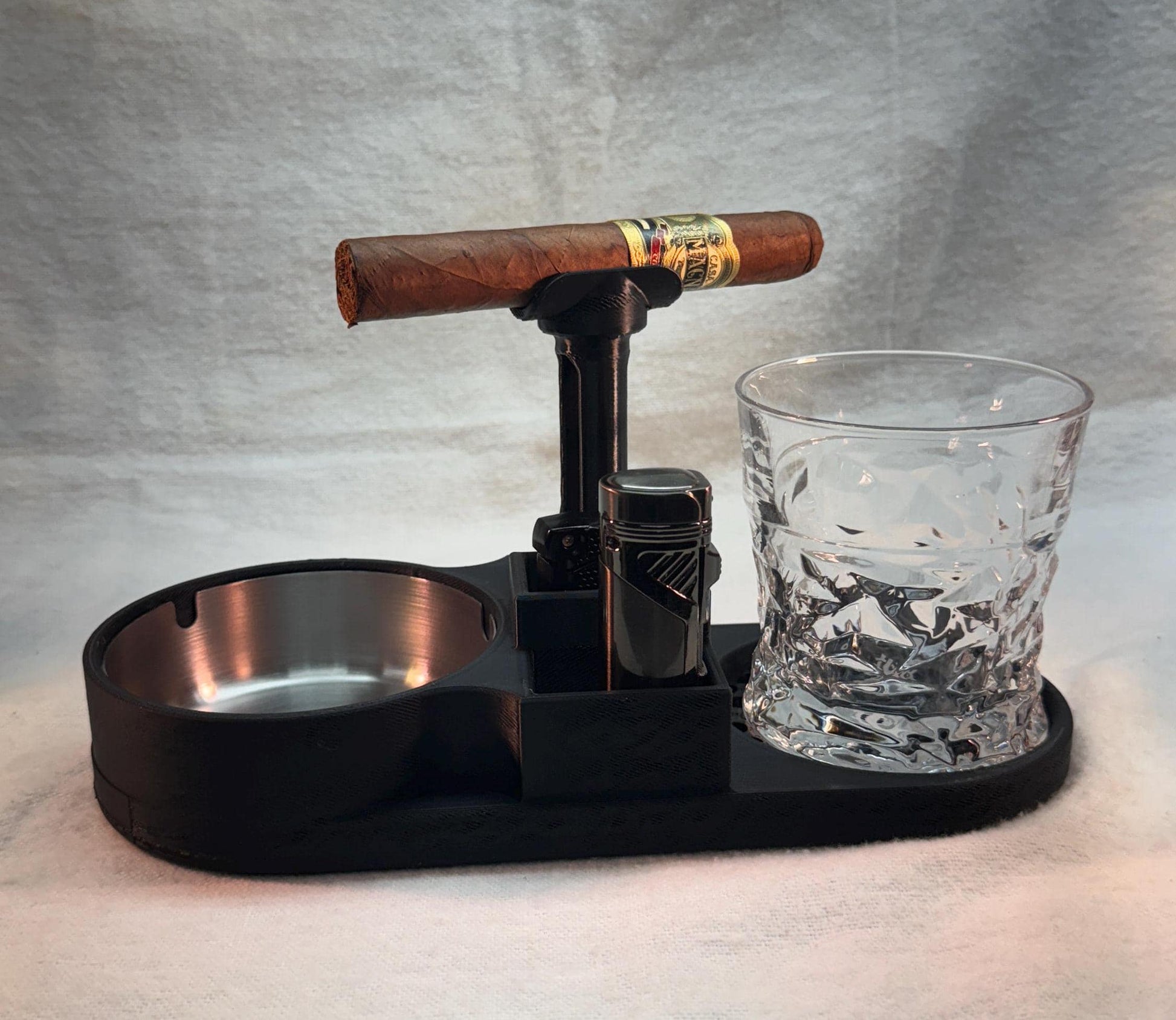 Coaster with Cigar holder and ashtray