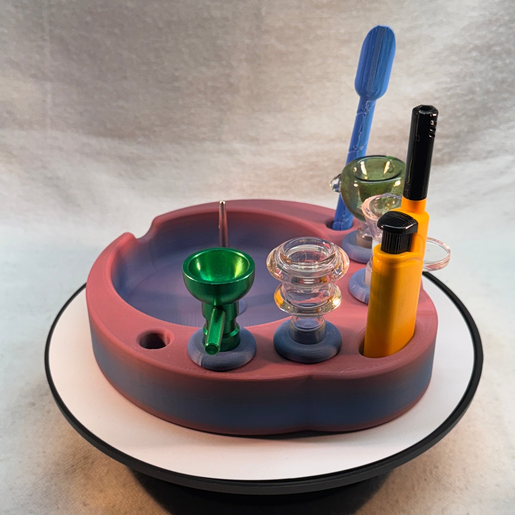 Debowler Ashtray with with holder for Glass, Lighter,