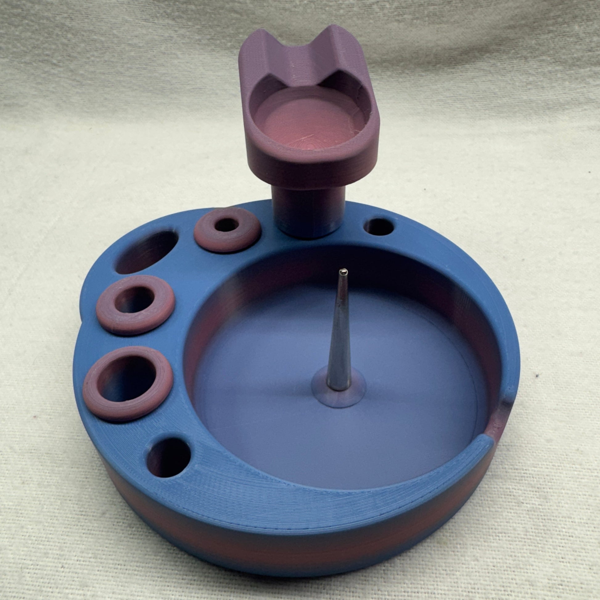 Debowler Ashtray with with holder for Glass, Lighter,