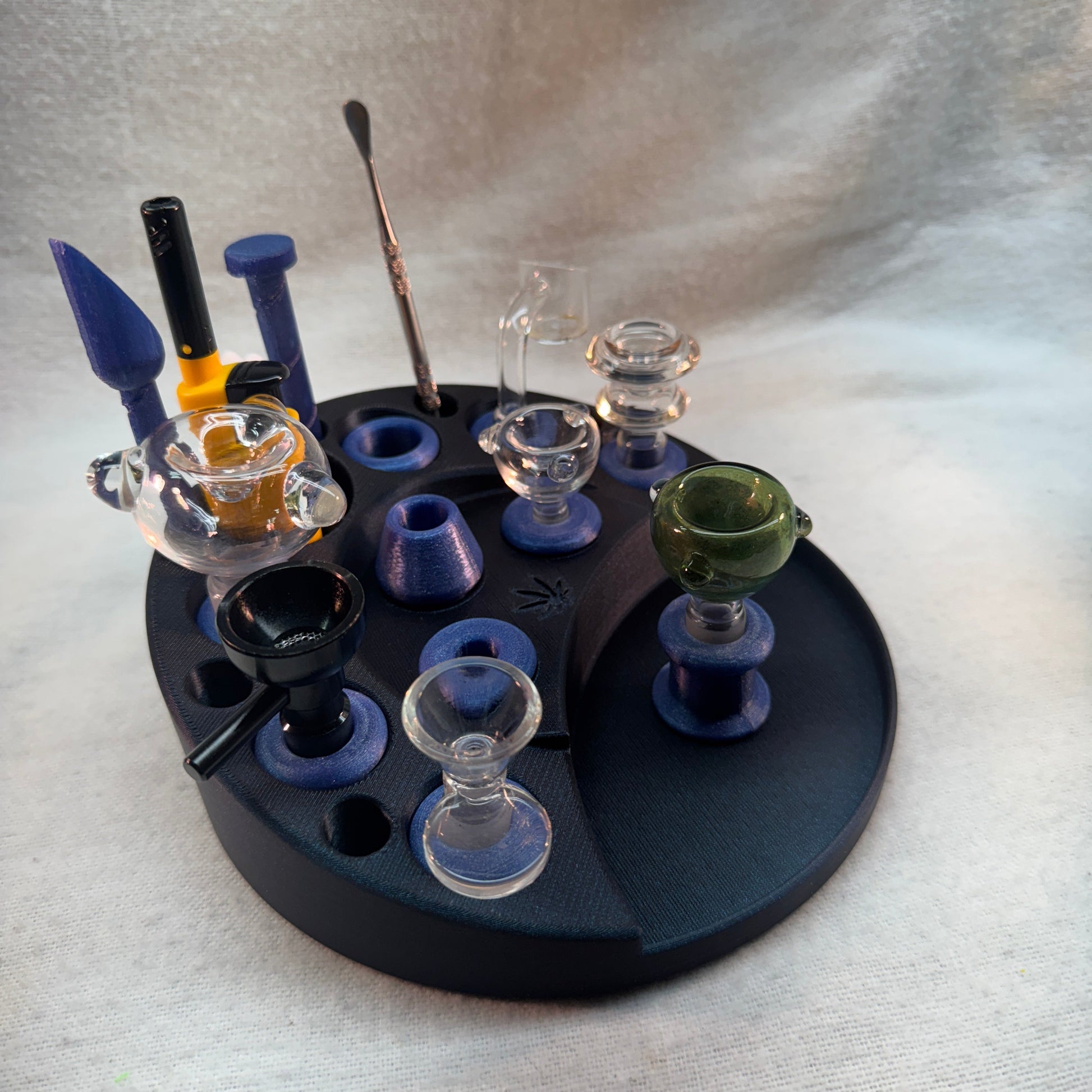 9 Piece Round Bowl Banger Stand with tool holder