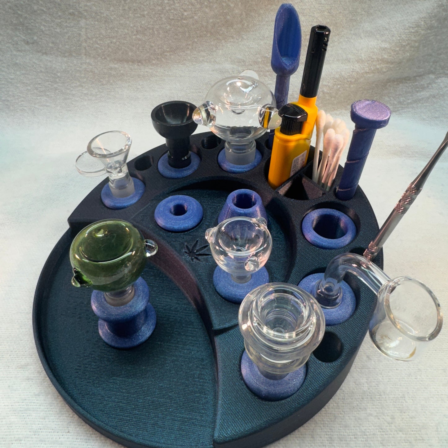 9 Piece Round Bowl Banger Stand with tool holder