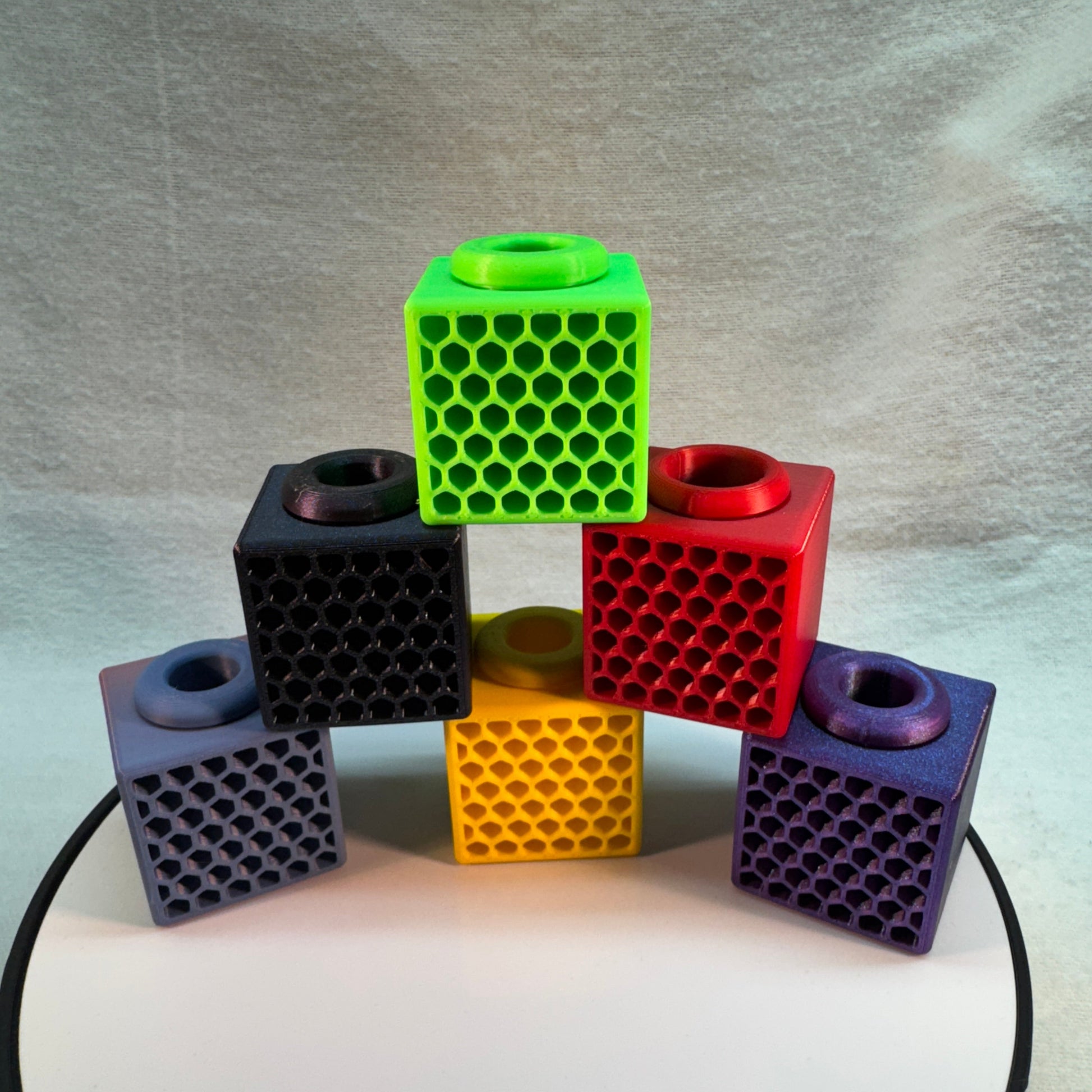 3 Piece Cube Bowl Banger Stand for 10mm, 14mm, 18mm, pipe