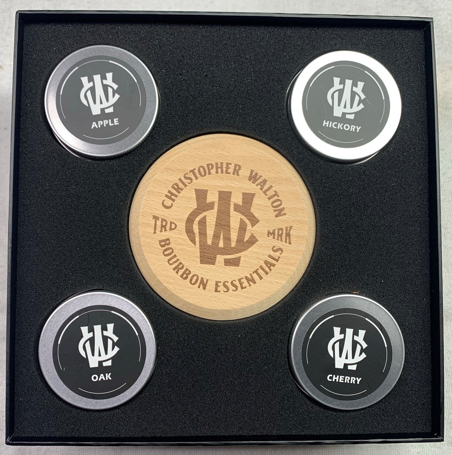 Cocktail Smoker Gift Set for the Bourbon and Whiskey Enthusiast with 4 types of Wood Chips, Cherry, Apple, Oak, and Hickory