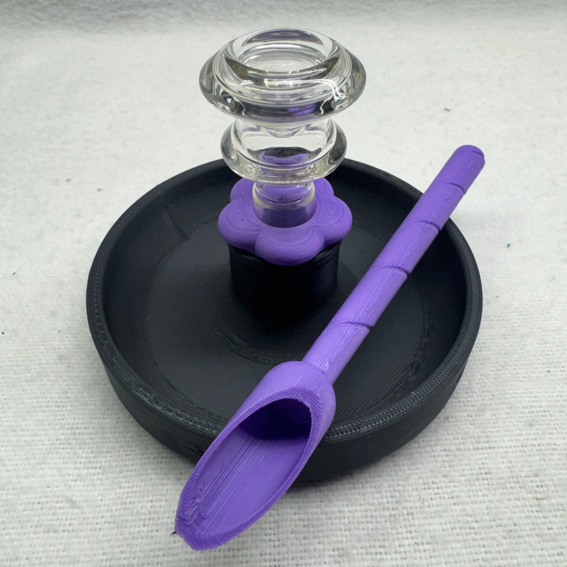 Slide Stand Catcher 10mm, 14mm, or 18mm With Spill Proof Saver Tray & Scoop