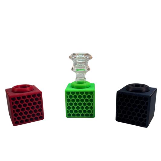 3 Piece Cube Bowl Banger Stand for 10mm, 14mm, 18mm, pipe