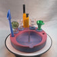 Debowler Ashtray with with holder for Glass, Lighter,