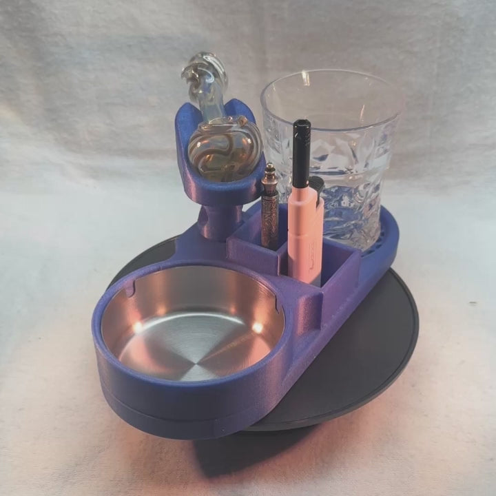 Coaster with Ashtray and Holder for your Pipe