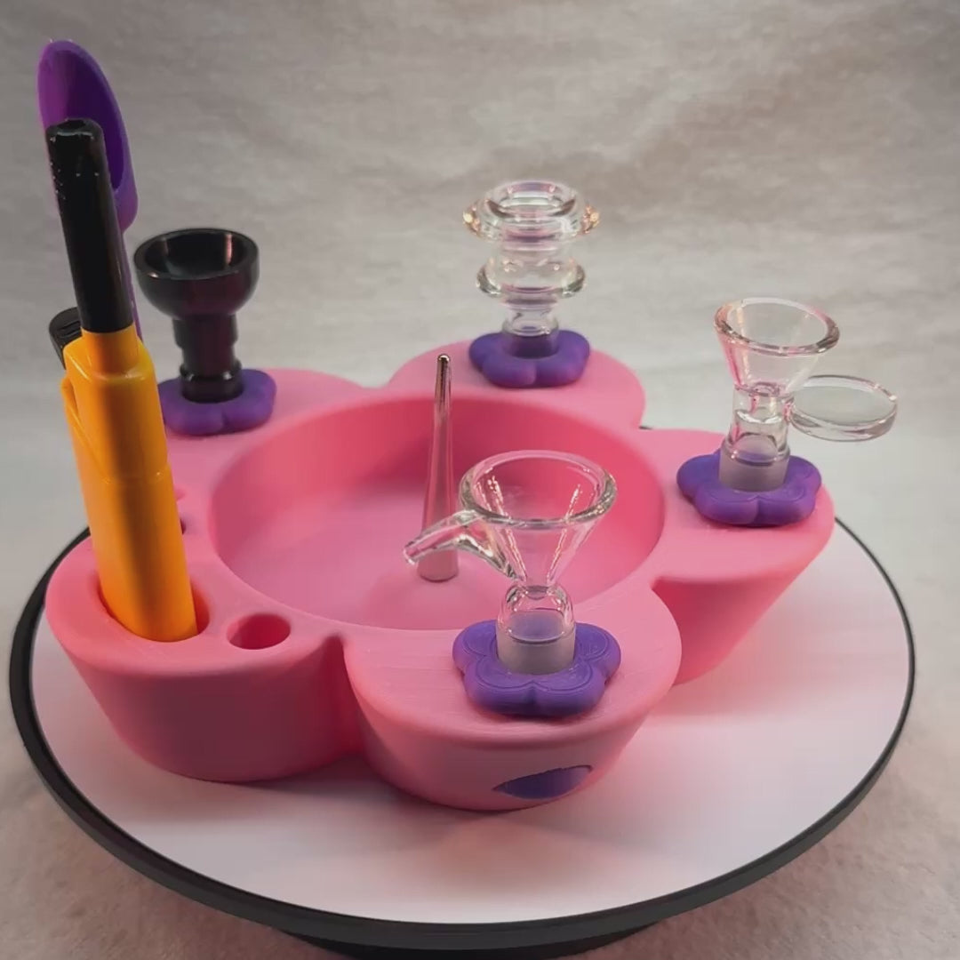 Flower Debowler Ashtray with Metal Spike.